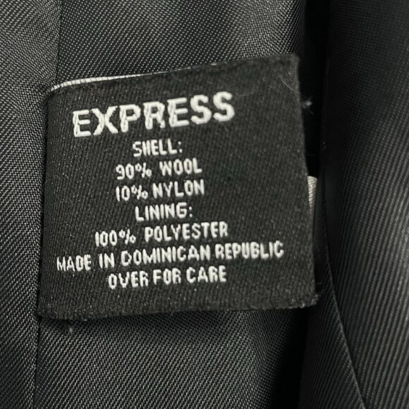 Express Womens Wool Blend Coat Size 7 / 8 (Medium) Hooded Pockets Lined Gray - Picture 7 of 7